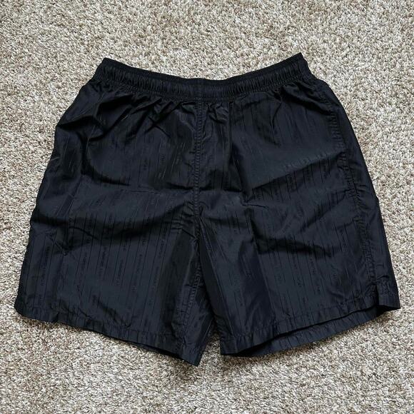 Black striped Stussy Swim Suit Bathing Suit Trunks Shorts - Picture 1 of 8